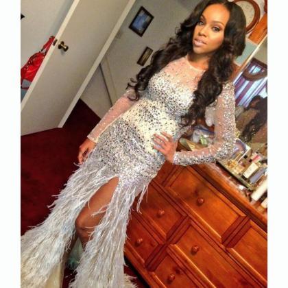 Feather Prom Dresses