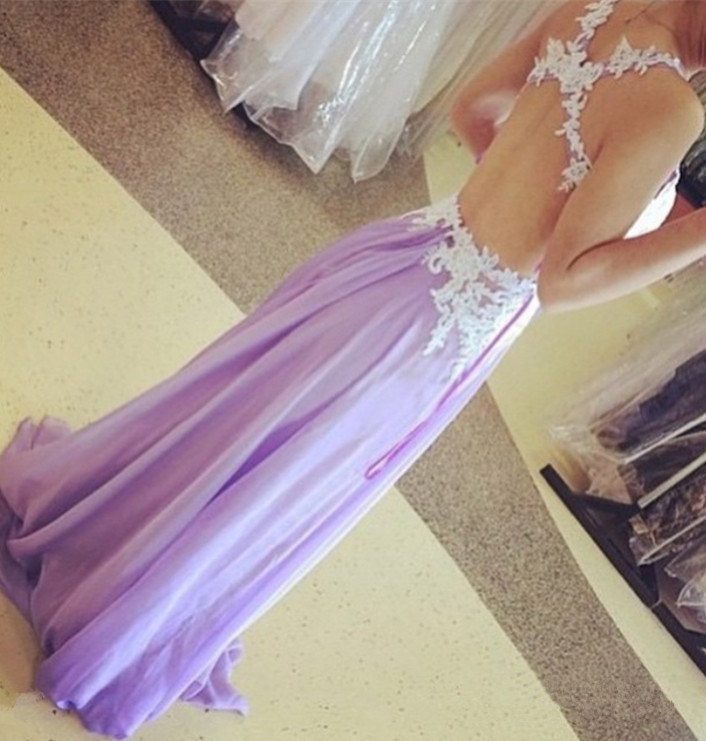 Light Purple Prom Dresses Open Back