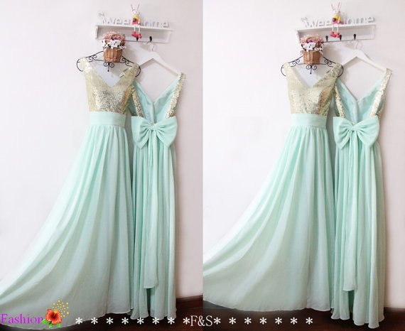 Prom Dress with Big Bow On Back