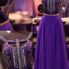 Prom Dress , Purple Prom D..